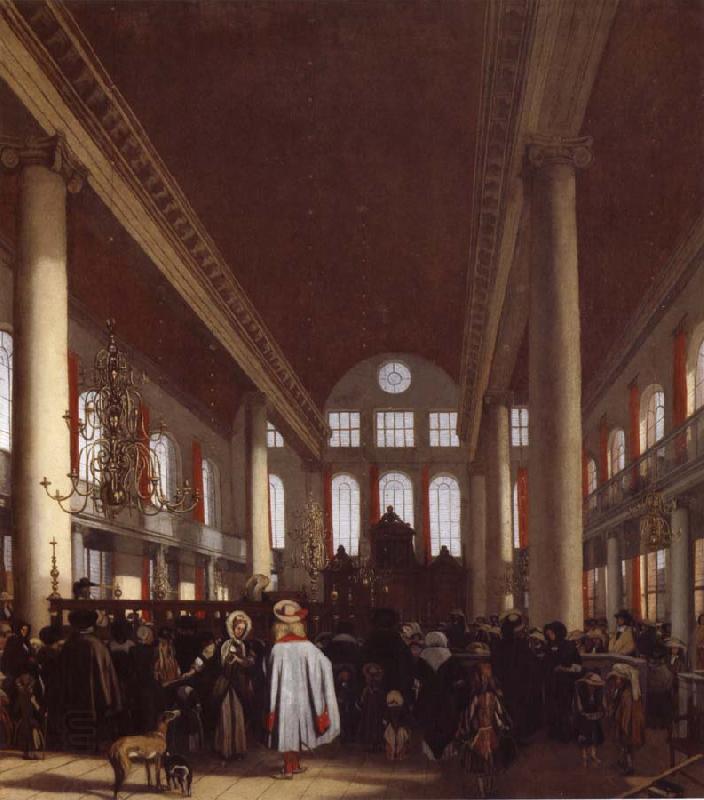 REMBRANDT Harmenszoon van Rijn Interior of the Portuguese Synagogue in Amsterdam China oil painting art
